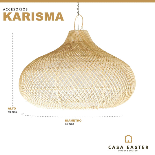 Lampara Decorativa Colgante para exterior y interior Rattan Natural KARISMA-401715