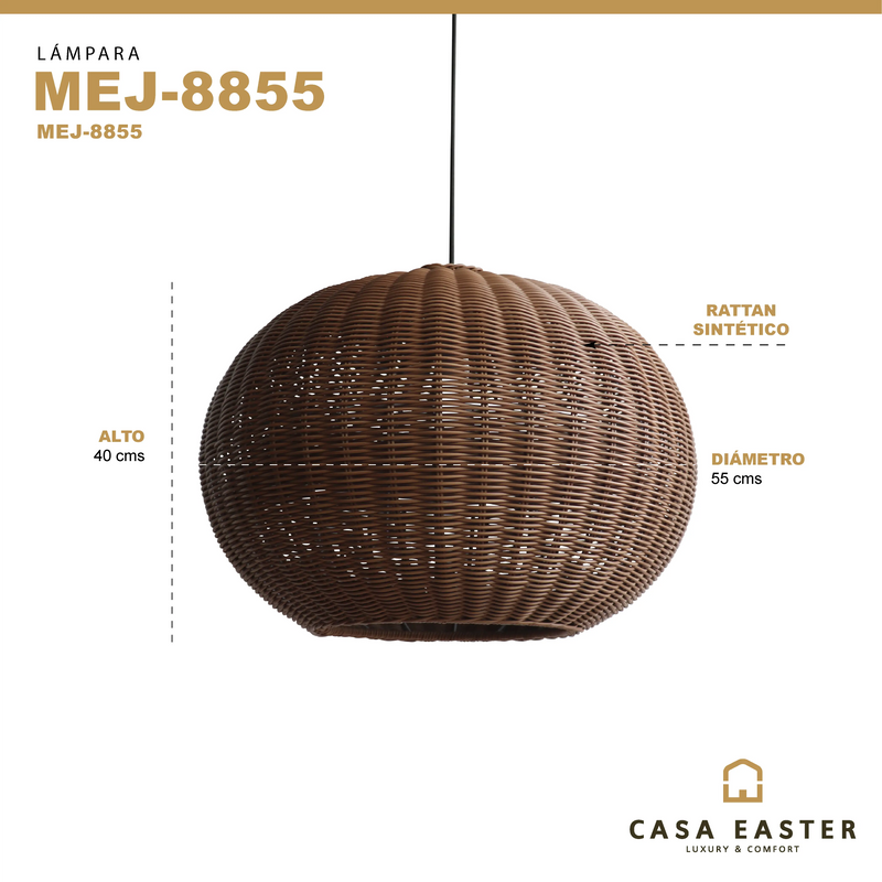 Cargue la imagen en el visor de la galería, Lampara estilo Plastic rattan 55*40 MEJ8855 CasaEaster
