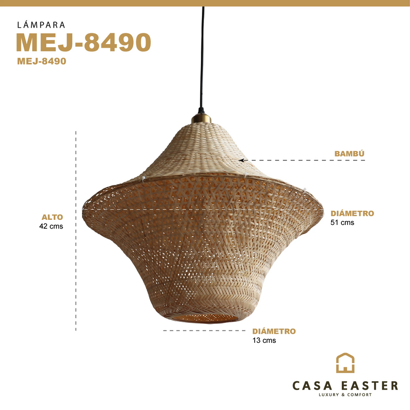 Cargue la imagen en el visor de la galería, Lampara estilo bamboo 50*40 MEJ8490 CasaEaster
