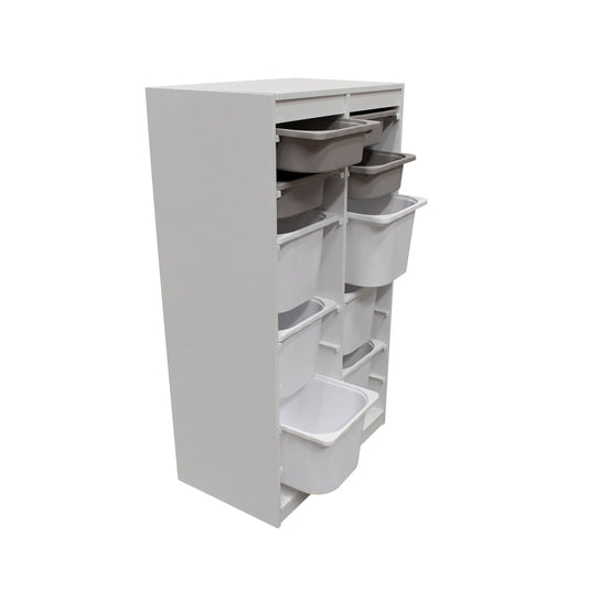 Librero de almacenaje para interior de 10 cajas color blanco SRW355 CasaEaster