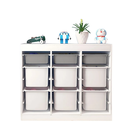 Librero de almacenaje para interior de 9 cajas color blanco SRW363 CasaEaster