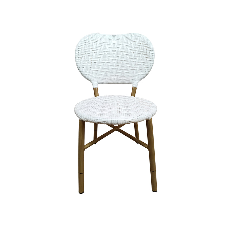 Cargue la imagen en el visor de la galería, Silla de Rattan para exterior e interior Color Blanco MAKRAME - 6762
