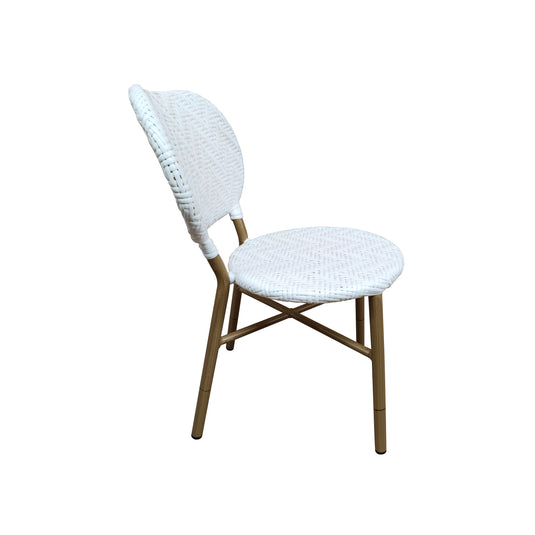 Silla de Rattan para exterior e interior Color Blanco MAKRAME - 6762