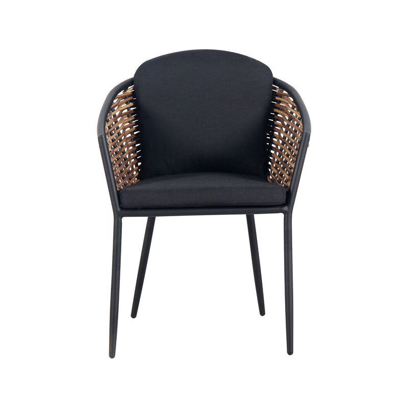 Load image into Gallery viewer, Comedor expandible Malke + 8 sillas Glamour, para exterior, color carbón - MALK-GLAM8
