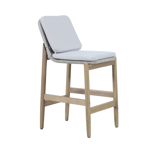 Silla Alta de madera MASAYA color gris claro - HUC40928-LGR
