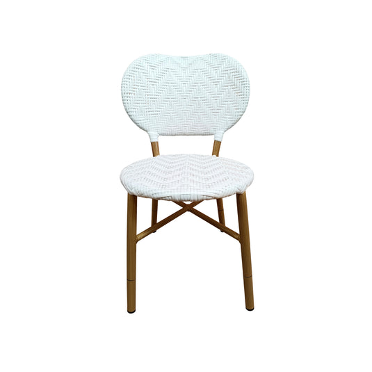 Comedor redondo para exterior Matzo white + 6 sillas Makrame 6762 white - 58791 / 6762