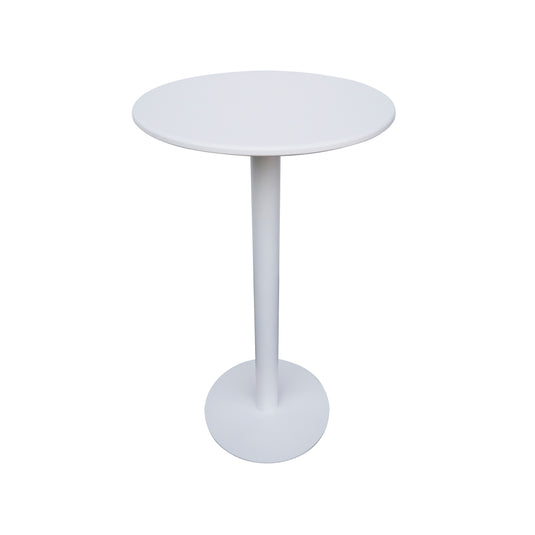 Mesa Alta redonda D.60cms de barra Mendez color Blanco -3033