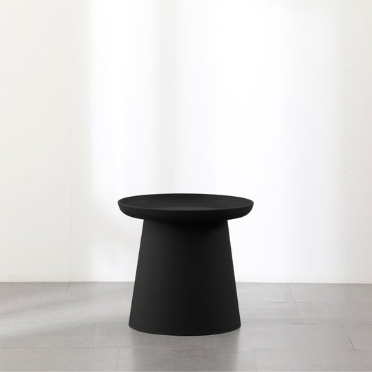 Mesa Bistro D.49.5cms  para Exterior e Interior de Plástico con protector contra sol UV Color negro 299S / BD83BL - BD83BL