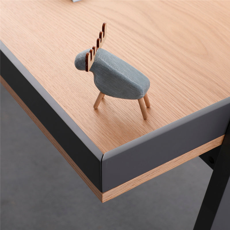 Cargue la imagen en el visor de la galería, Mesa de escritorio BD67G de interior Minimalista color gris - BD67G
