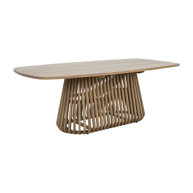 Mesa para comedor Levi  2.2 M de madera, color natural -  HUC29098