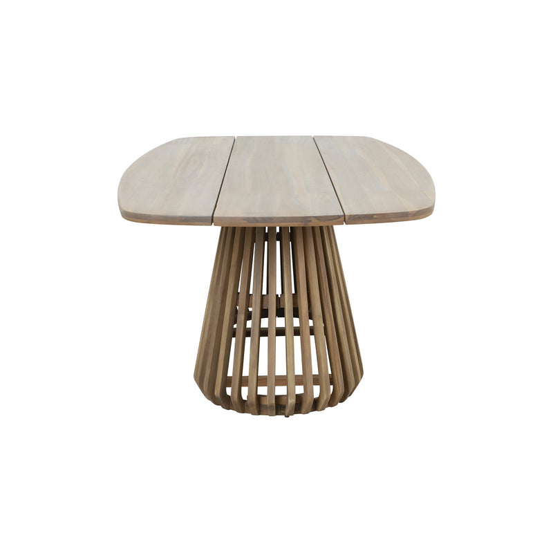 Cargue la imagen en el visor de la galería, Mesa para comedor Levi  2.2 M de madera, color natural -  HUC29098
