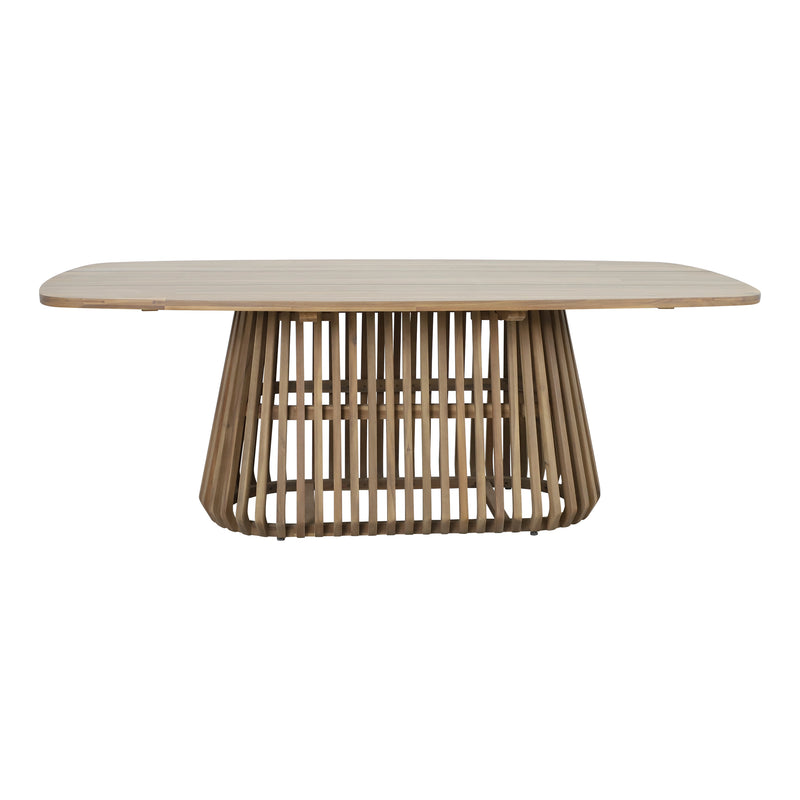 Cargue la imagen en el visor de la galería, Mesa para comedor Levi  2.2 M de madera, color natural -  HUC29098
