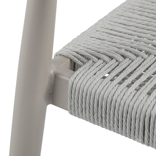 Silla Mona 1002 de Lazo para Exterior e Interior Color Blanco - MONA 1002
