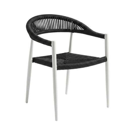 Mona 7777 Loop Chair for Outdoor and Indoor Use, Black - MONA 7777 