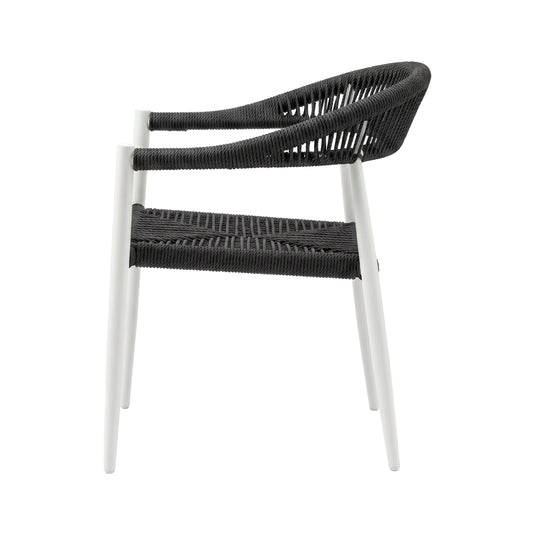 Mona 7777 Loop Chair for Outdoor and Indoor Use, Black - MONA 7777 