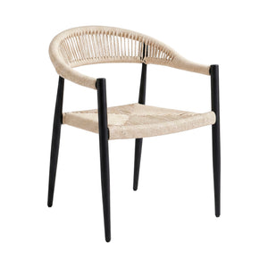 Silla Mona 1080 de Lazo para Exterior e Interior Color negro & beige - MONA 1080