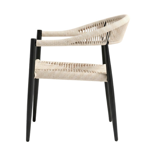 Silla Mona 1080 de Lazo para Exterior e Interior Color negro & beige - MONA 1080