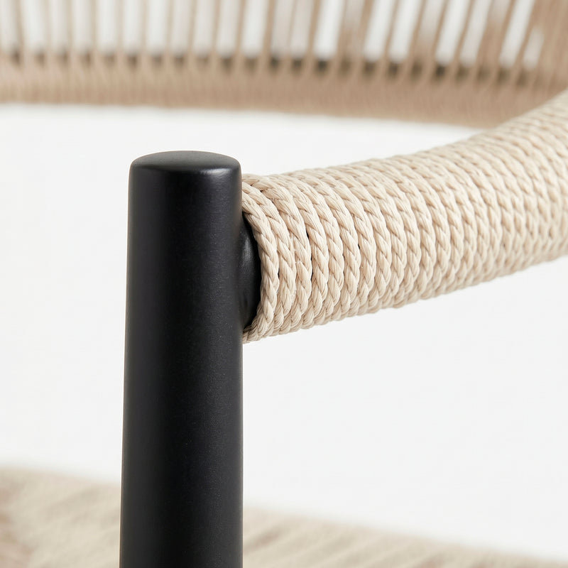 Cargue la imagen en el visor de la galería, Silla Mona 1080 de Lazo para Exterior e Interior Color negro &amp; beige - MONA 1080
