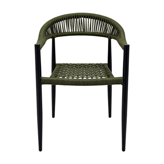 Mona 7777 Loop Chair for Outdoor and Indoor Use, Black - MONA 7777 