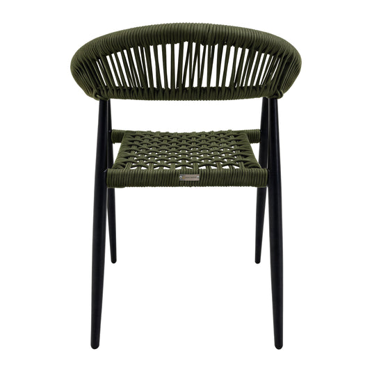 Mona 7777 Loop Chair for Outdoor and Indoor Use, Black - MONA 7777 