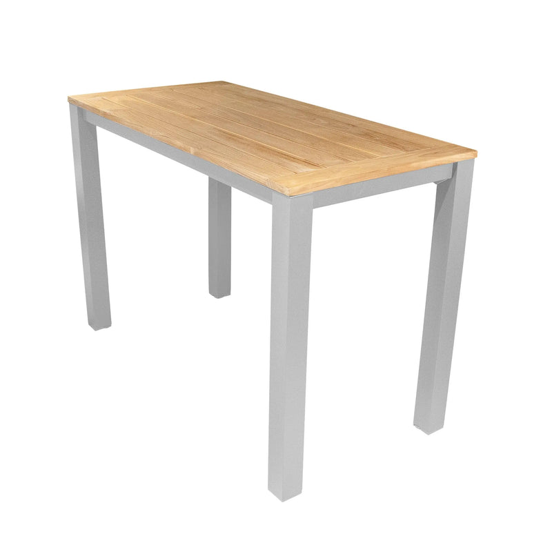 Load image into Gallery viewer, White Teak Wood High Bar Table CLAY-56679MC
