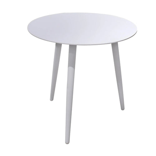 Mesa Bistro para Exterior e Interior de Aluminio Color Blanca SYROS  D.50cms - 58044