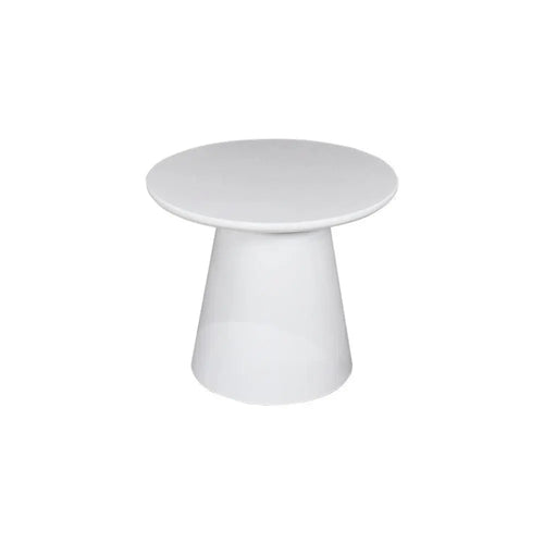 Mesa Bistro Noga Dia.50 cms, para Exterior e Interior de Aluminio Color Blanco - NOBLA