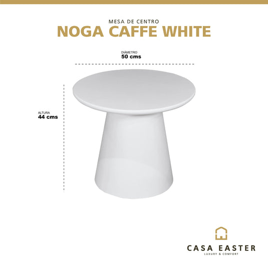 Mesa Bistro para Exterior e Interior de Aluminio Color Café-Blanco NOGA-NOBLA