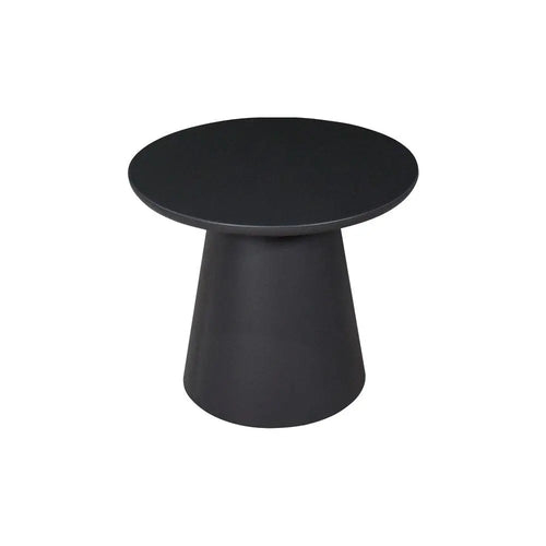 Walnut Bistro Table Dia. 50 cm, for Outdoor and Indoor Carbon Color Aluminum - NG1
