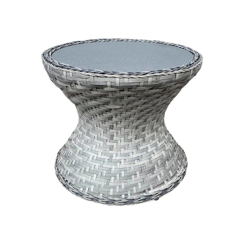 Mesa  Bistro para Exterior e Interior de Rattan- Color Gris RAMON -GLA-63198-119H CasaEaster