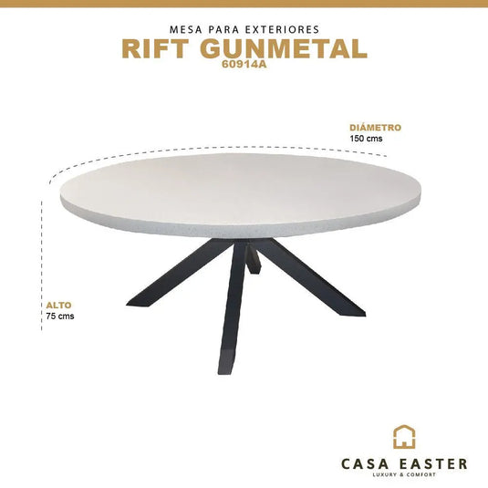 Mesa Comedor para interior y exterior Color blanco RIFT-60914A