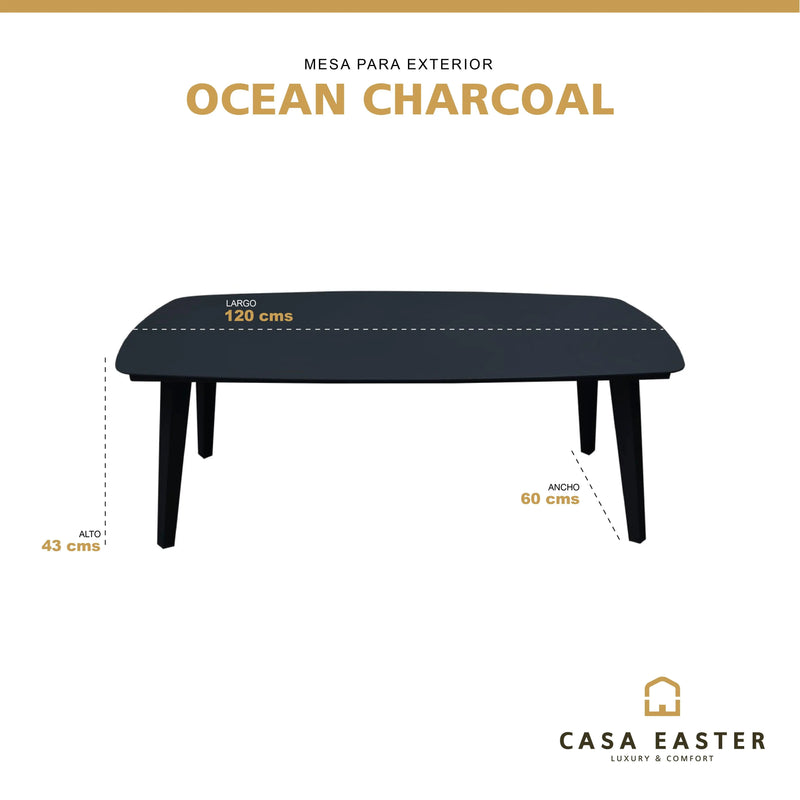 Cargue la imagen en el visor de la galería, Mesa  De Centro  de Aluminio Color Carbon OCEAN-OCM CasaEaster
