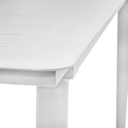 Mesa Expandible de Comedor para interior y exterior de Aluminio Color Blanco SUMAYA - 48579