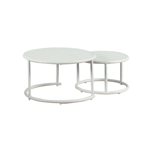 Mesa (set) Bistro Circular Color Blanco MOISES-GLA-5313-28W CasaEaster