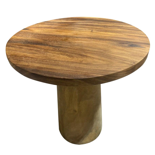 Mesa de Centro estilo redonda D.60cms  de Madera Teca  Color Natural DOHA -134378