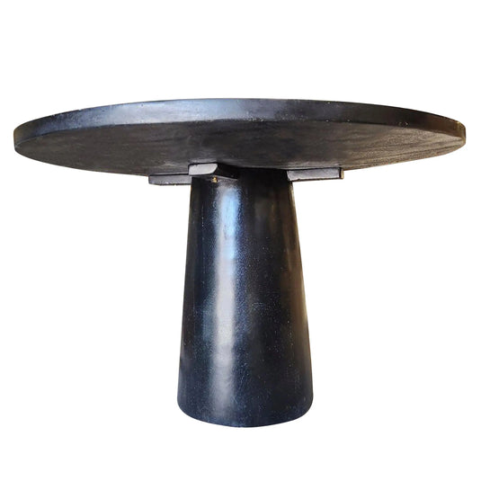 Mesa  de Comedor estilo redonda de Madera Teca  Color Negra DOHA-134447