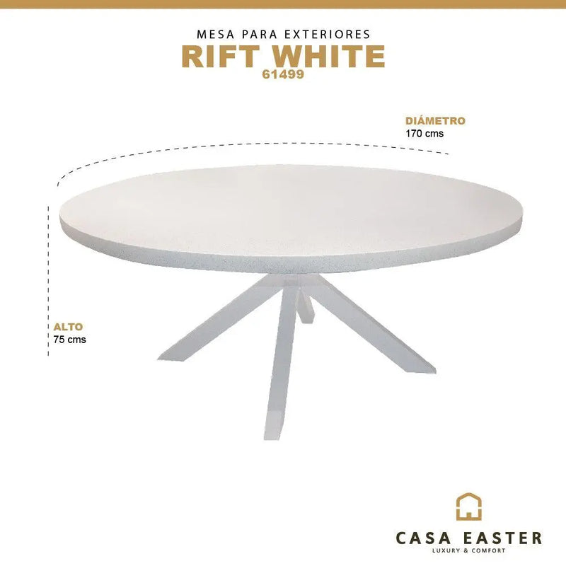 Load image into Gallery viewer, Round Style Outdoor Dining Table White Color RIFT- 61499
