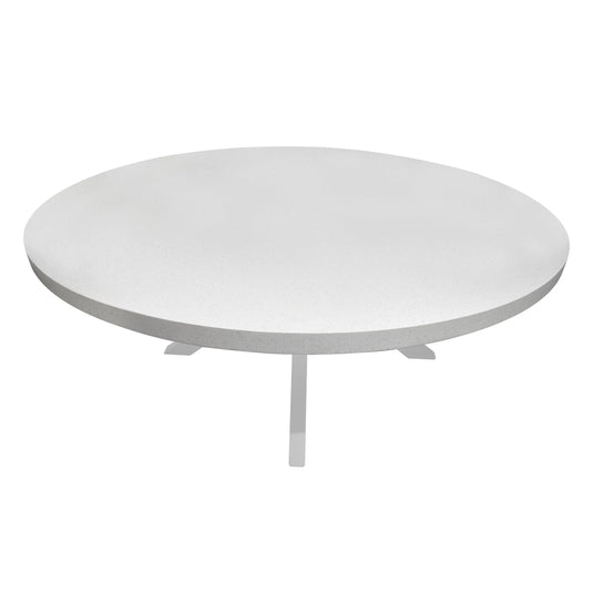 Round Style Outdoor Dining Table White Color RIFT- 61499
