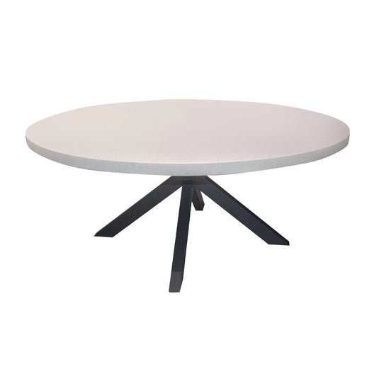 Round Style Outdoor Dining Table Bronze Color RIFT-61496