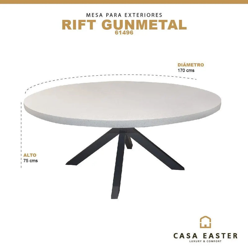 Load image into Gallery viewer, Round Style Outdoor Dining Table Bronze Color RIFT-61496
