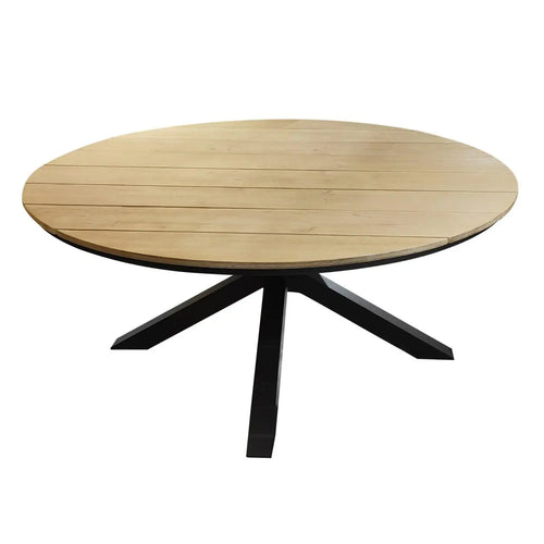 Mesa de Comedor Circular 1.7 M para exterior estilo redonda Color Negro ARO-75796