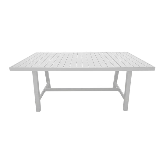 Mesa de Comedor para interior y exterior de Aluminio Color Blanco ANCONA-GL3AQ-39727-164 CasaEaster