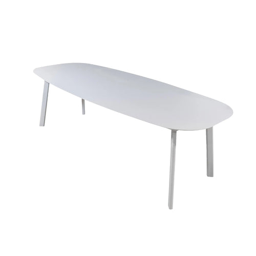 Mesa  de Comedor para interior y exterior de Aluminio Color  Blanco ELIPSA-999 CasaEaster