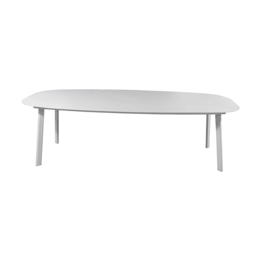 Mesa  de Comedor para interior y exterior de Aluminio Color  Blanco ELIPSA-999 CasaEaster