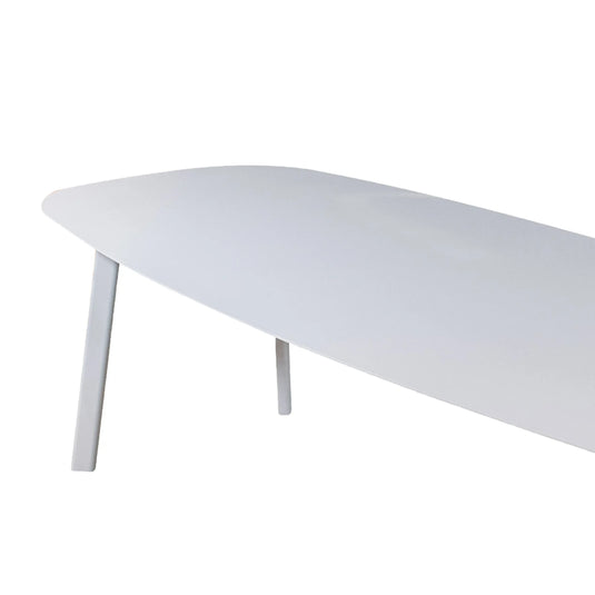 Mesa  de Comedor para interior y exterior de Aluminio Color  Blanco ELIPSA-999 CasaEaster