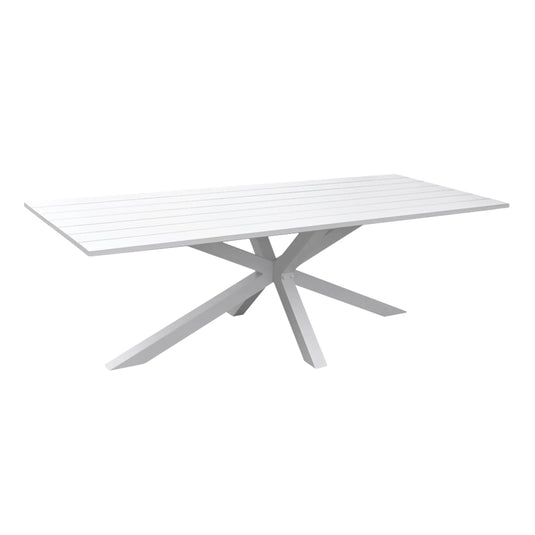 Mesa  de Comedor para interior  y exterior de Aluminio  Color Blanco VIENA-CT026-BLA CasaEaster
