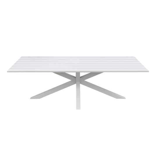 Mesa  de Comedor para interior  y exterior de Aluminio  Color Blanco VIENA-CT026-BLA CasaEaster