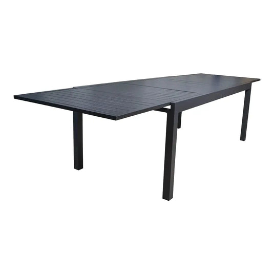 Carbon Color Aluminum Indoor and Outdoor Dining Table DOUME -HLT 