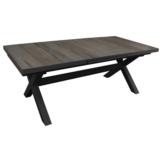 Black Aluminum Indoor and Outdoor Dining Table SULTAN-44653T2-C 