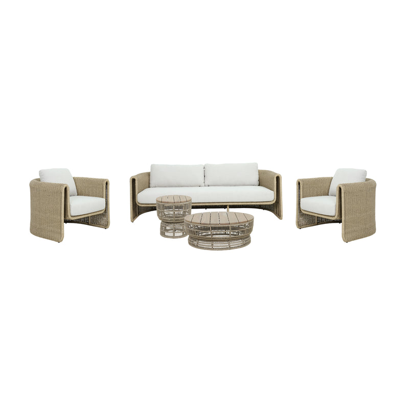 Cargue la imagen en el visor de la galería, Set triple Nadine + mesas Volcano color natural - NADVOL-TRI
